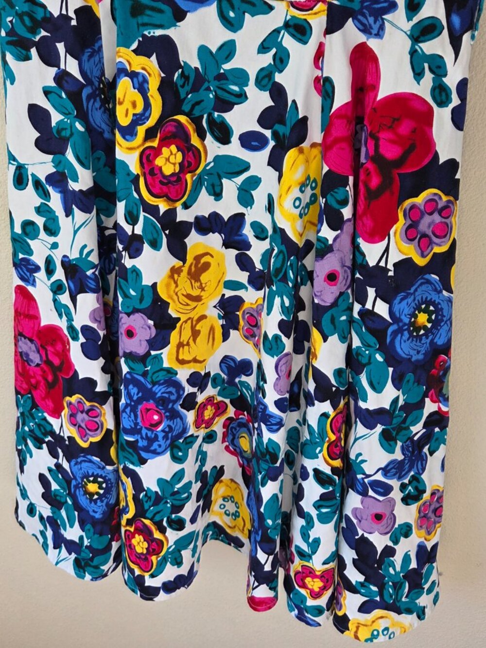 Hearts & Roses Retro Dress Plus Size 18 Bold Floral A-line Pin Up Rockabilly - Picture 3 of 11